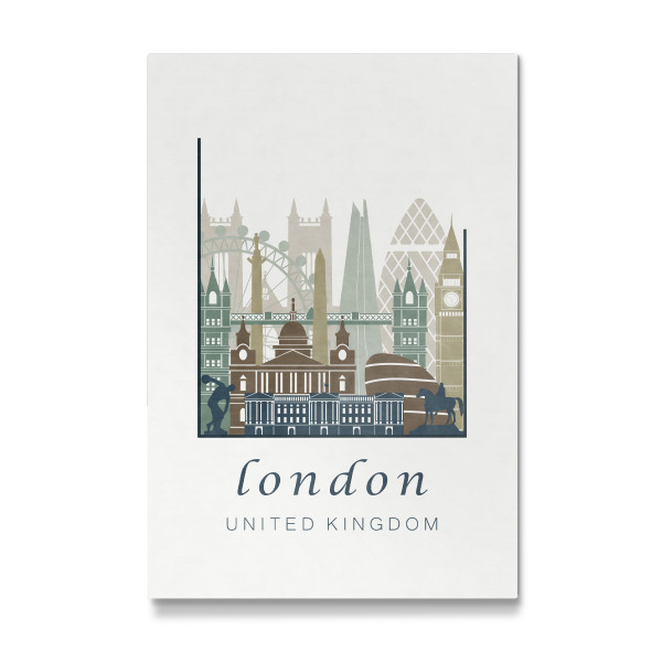 Galerie-Print "London skyline light blue" 30x20 cm artboxONE