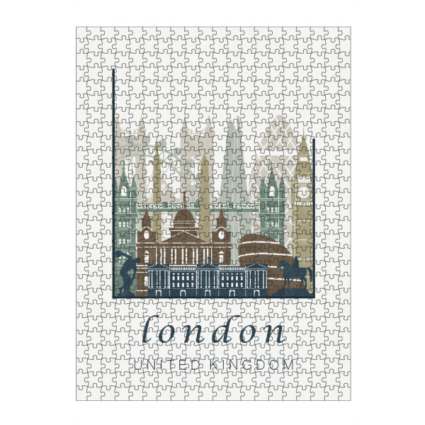 artboxONE Puzzle "London skyline light blue" artboxONE - Städte / London,Kartografie - London,United kingdom,Uk,England,Skyline,Cityscape,Travel