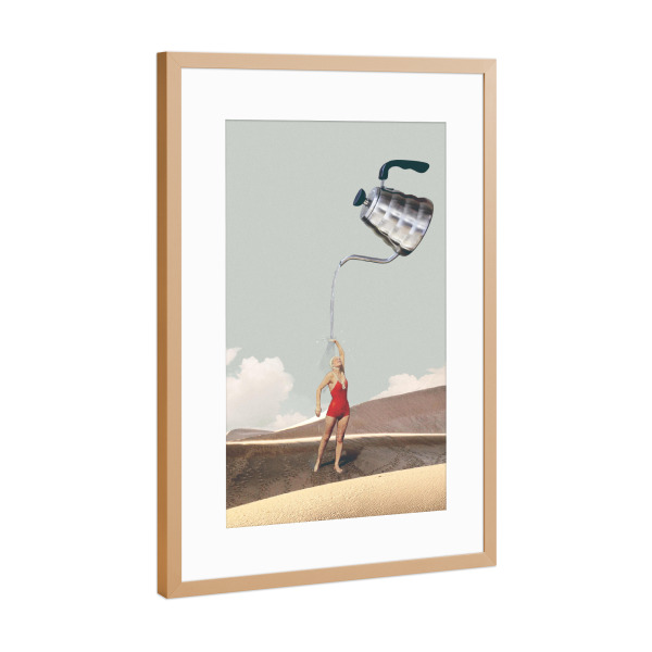 Poster mit Rahmen Kupfer "Stay hydrated" artboxONE - Fiktion