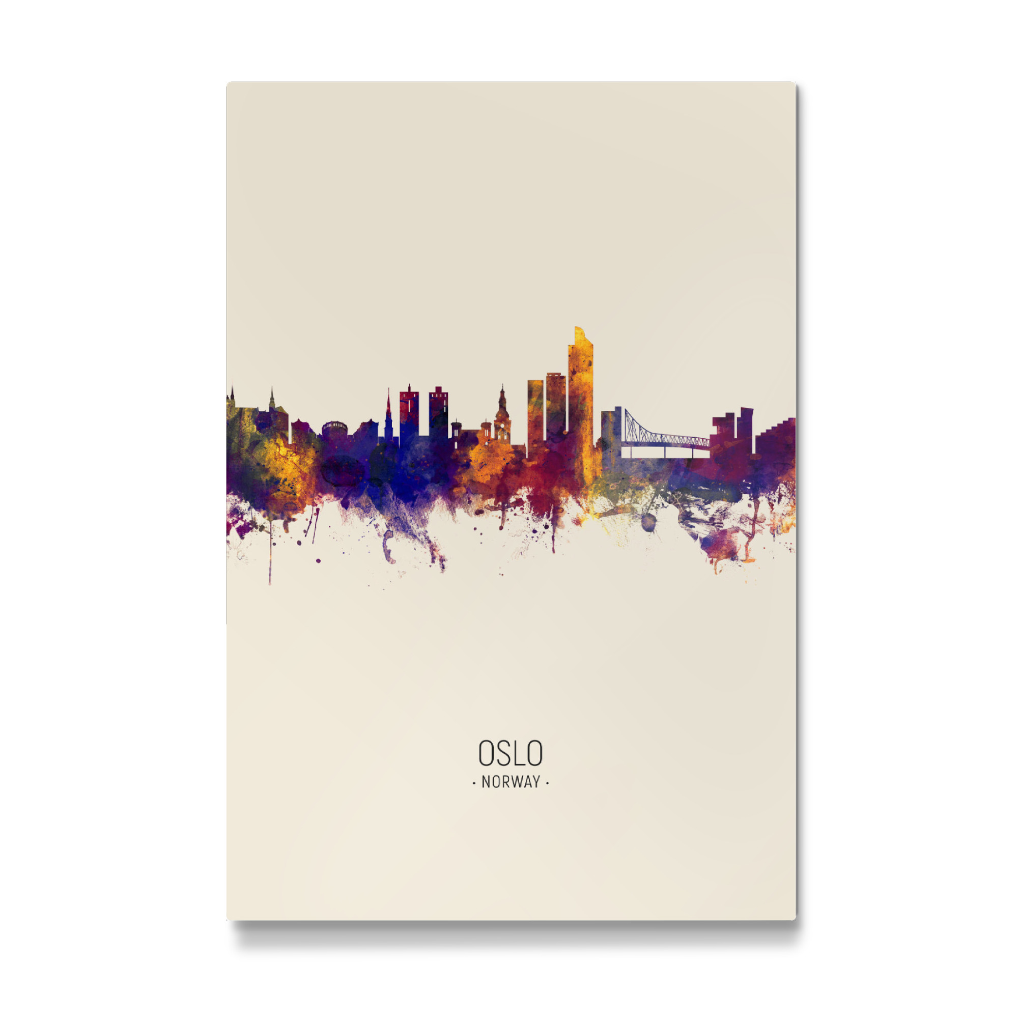 Galerie-Print "Oslo Norway Skyline Beige" 30x20 cm artboxONE