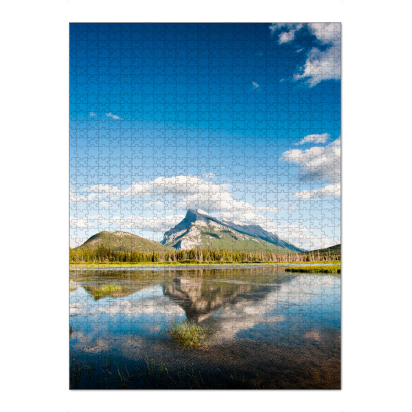 Puzzle Ravensburger "Vermilion Lakes" artboxONE - Natur - Vermilion lakes,Lakes,Vermilion,Banff,National,Park,Canada,Summer,Blue,Reflexion