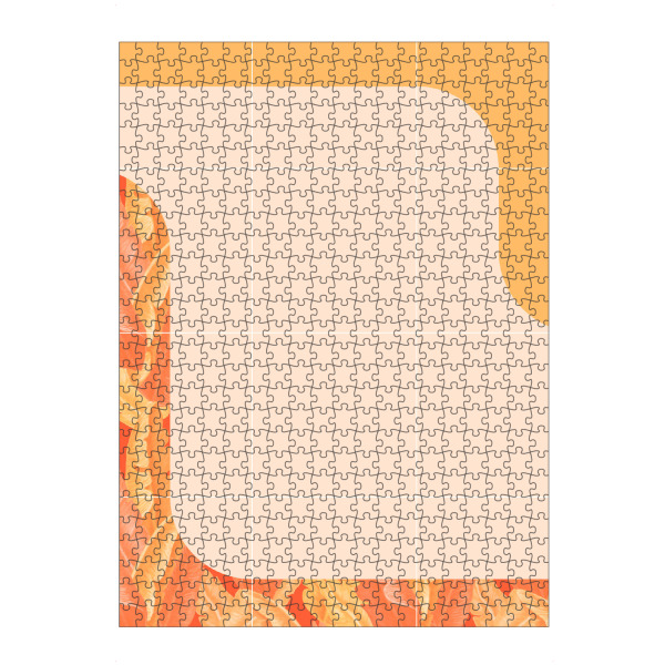 artboxONE Puzzle "Mid-Century Tropical Orange Style" artboxONE - Abstrakt - Mid-century-modern,Exotic,Tropical leaves - Bild mid-century-modern