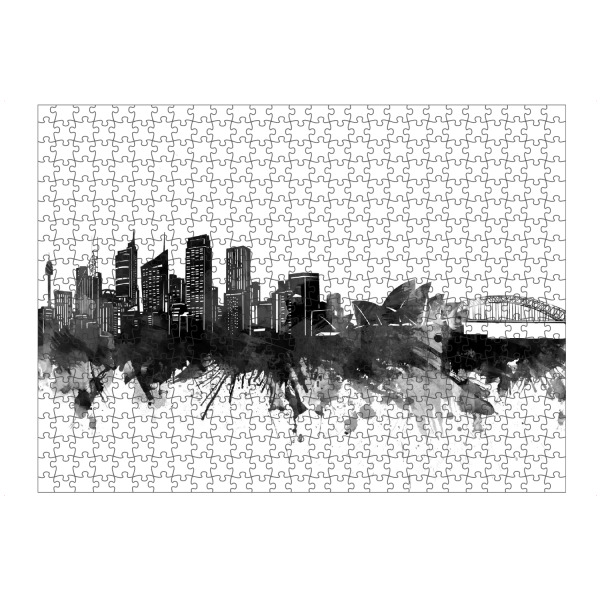 artboxONE Puzzle "Sydney skyline black" artboxONE - Städte,Reise,Schwarzweiß,Architektur,Städte / Sydney