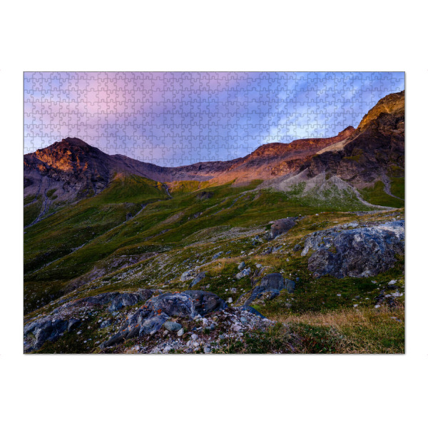 Puzzle Ravensburger "Sunset scenery at Glacier de Moiry" artboxONE - Natur