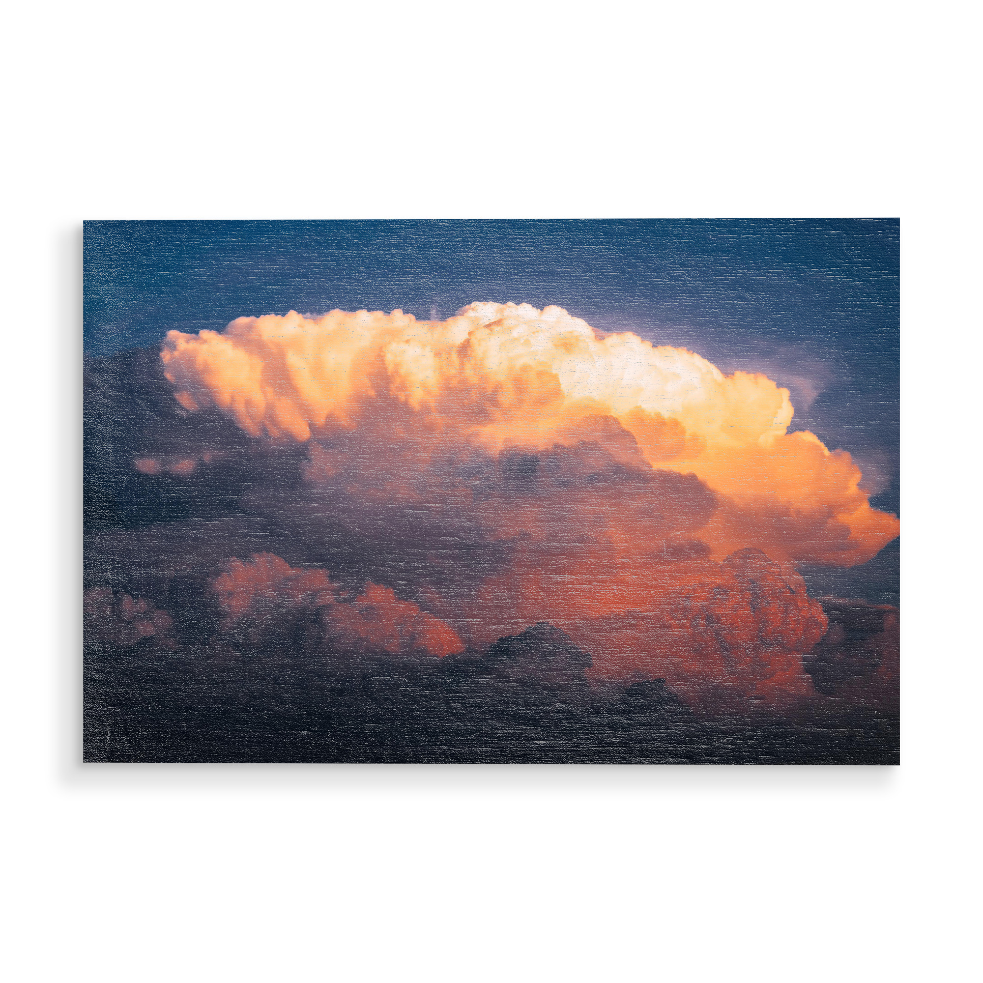 Holzbild "Vivid colored cumulus clouds" artboxONE - Natur