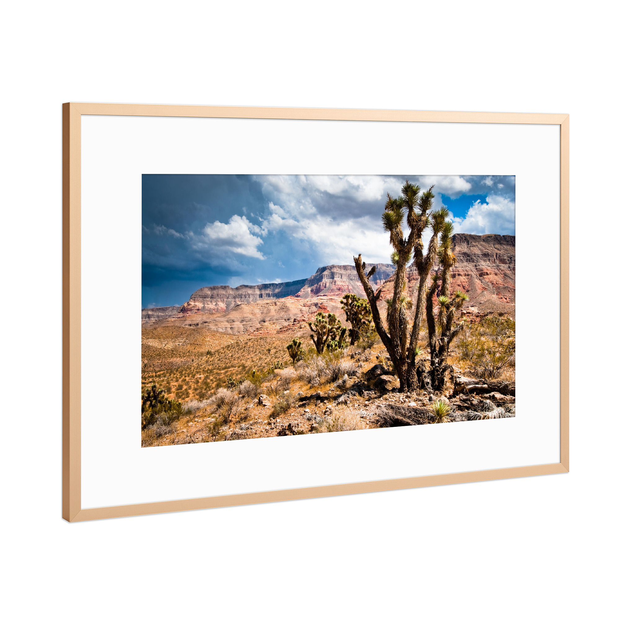 Poster mit Rahmen Kupfer "Sandstone cliffs" artboxONE - Natur