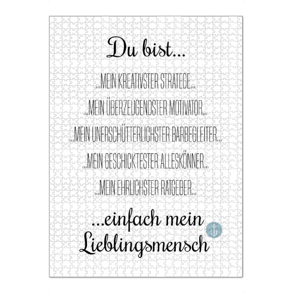 Puzzle Ravensburger "Bester Freund" artboxONE - Typografie,Schwarzweiß