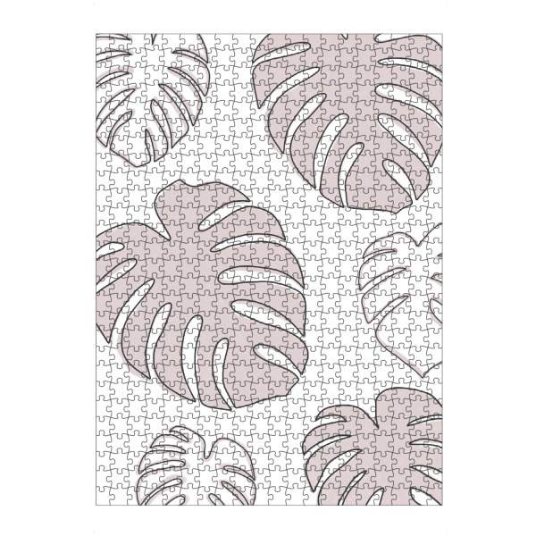Puzzle Ravensburger "Earthy Monstera" artboxONE - Natur,Abstrakt - Pflanze,Naturtöne,Illustration,Leaf - Bild pflanze