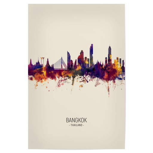 Bangkok Skyline beige