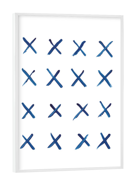 Poster mit weißem Rahmen "Mila no.Twelve" artboxONE - Abstrakt - Kupfer,Muster,Abstrakt,Gouache,Abstrakte wandkunst,Abstract,Cross,Kreuz