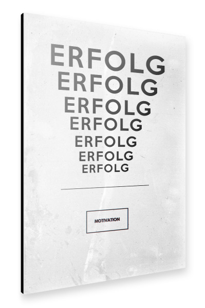 Alu-Dibond "ERFOLG - Mach es einfach!" 30x20 cm artboxONE
