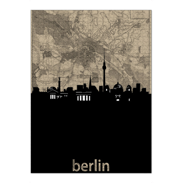 Puzzle Ravensburger "Berlin skyline map" artboxONE - Städte,Städte / Berlin,Architektur,Kartografie