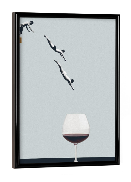 Poster mit schwarzem Rahmen "Your best friends" artboxONE - Lustig - Drink,Drunk,Wine,Fun,Friends,Funny,Humor,Minimal,Vintage,Retro