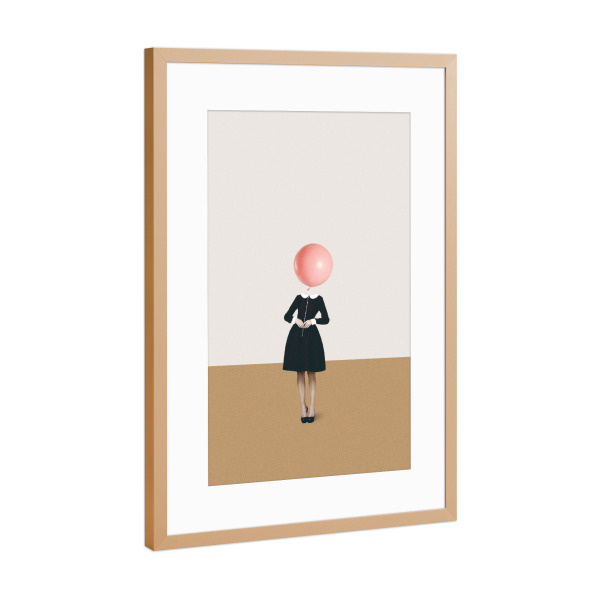 Poster mit Rahmen Kupfer "Obvious Imperfections" artboxONE - Fiktion - Girl,Minimal,Vintage,Retro,Collage,Funny,Woman