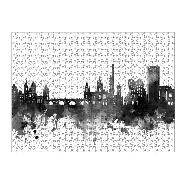 artboxONE Puzzle "Prague skyline black" artboxONE - Städte,Reise,Schwarzweiß,Architektur,Städte / Prag
