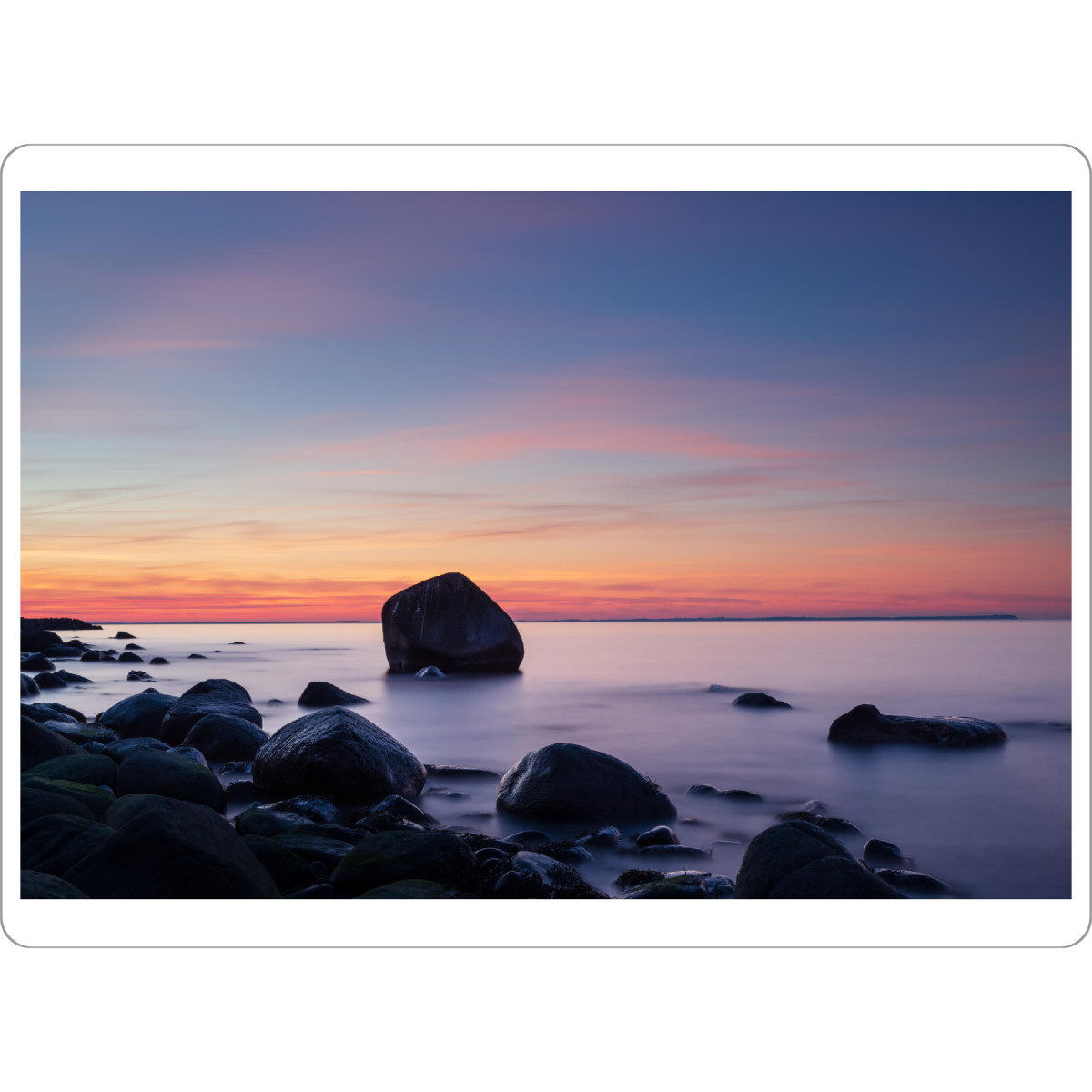 Tischset "Baltic Sunset" artboxONE - Natur - Sonnenuntergang,Langzeitbelichtung,Felsen,Ostsee,Meer - Bild sonnenuntergang
