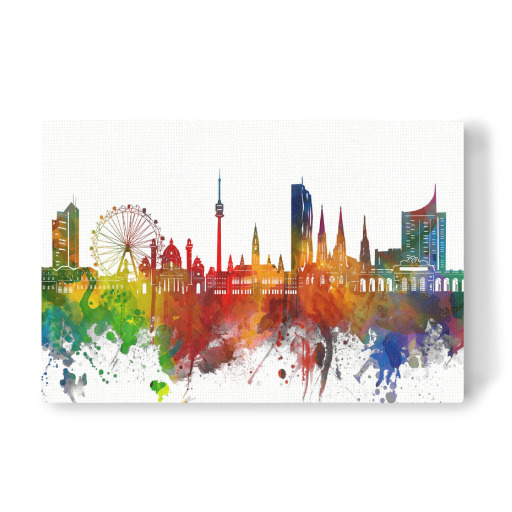 Vienna skyline watercolor