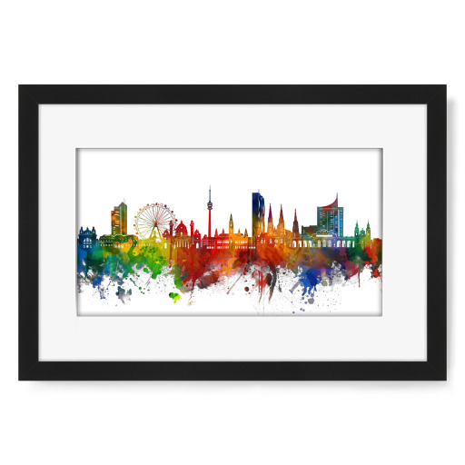 Vienna skyline watercolor
