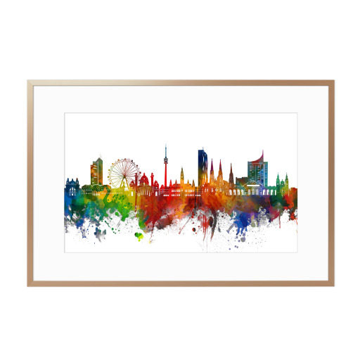 Vienna skyline watercolor