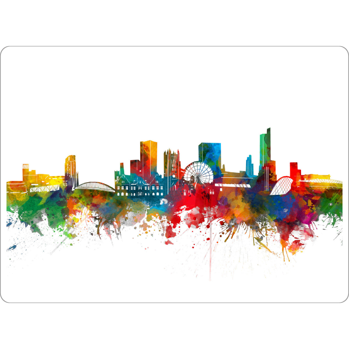 Tischset "Manchester skyline watercolor" artboxONE - Städte,Reise,Architektur