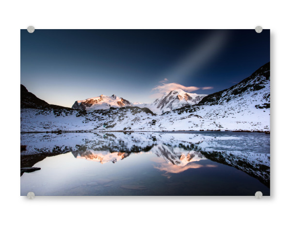 Acrylglasbild "Monte Rosa and Lyskamm at Sunset" artboxONE - Natur