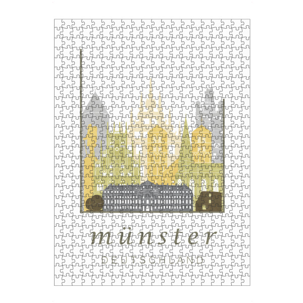 artboxONE Puzzle "Münster skyline desert" artboxONE - Städte,Kartografie - Münster,Munster,Muenster,Germany,Deutschland,Skyline,Cityscape,Travel