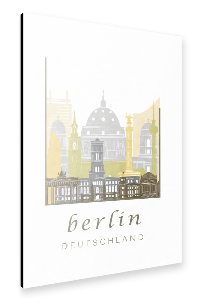 Alu-Dibond "Berlin skyline desert" 30x20 cm artboxONE