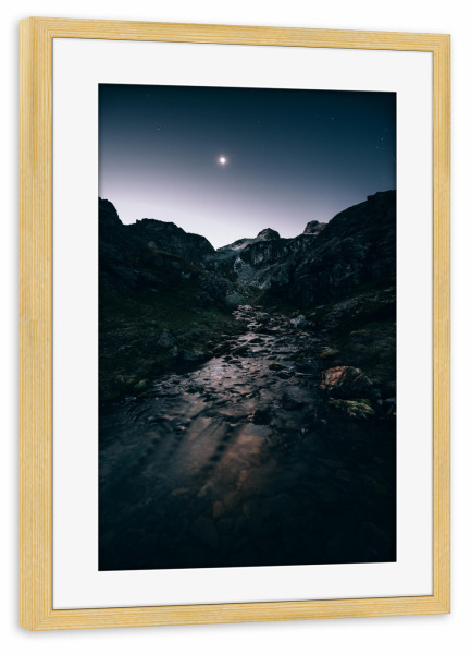 Poster mit Rahmen kiefer "Kaerpf at night" artboxONE - Natur