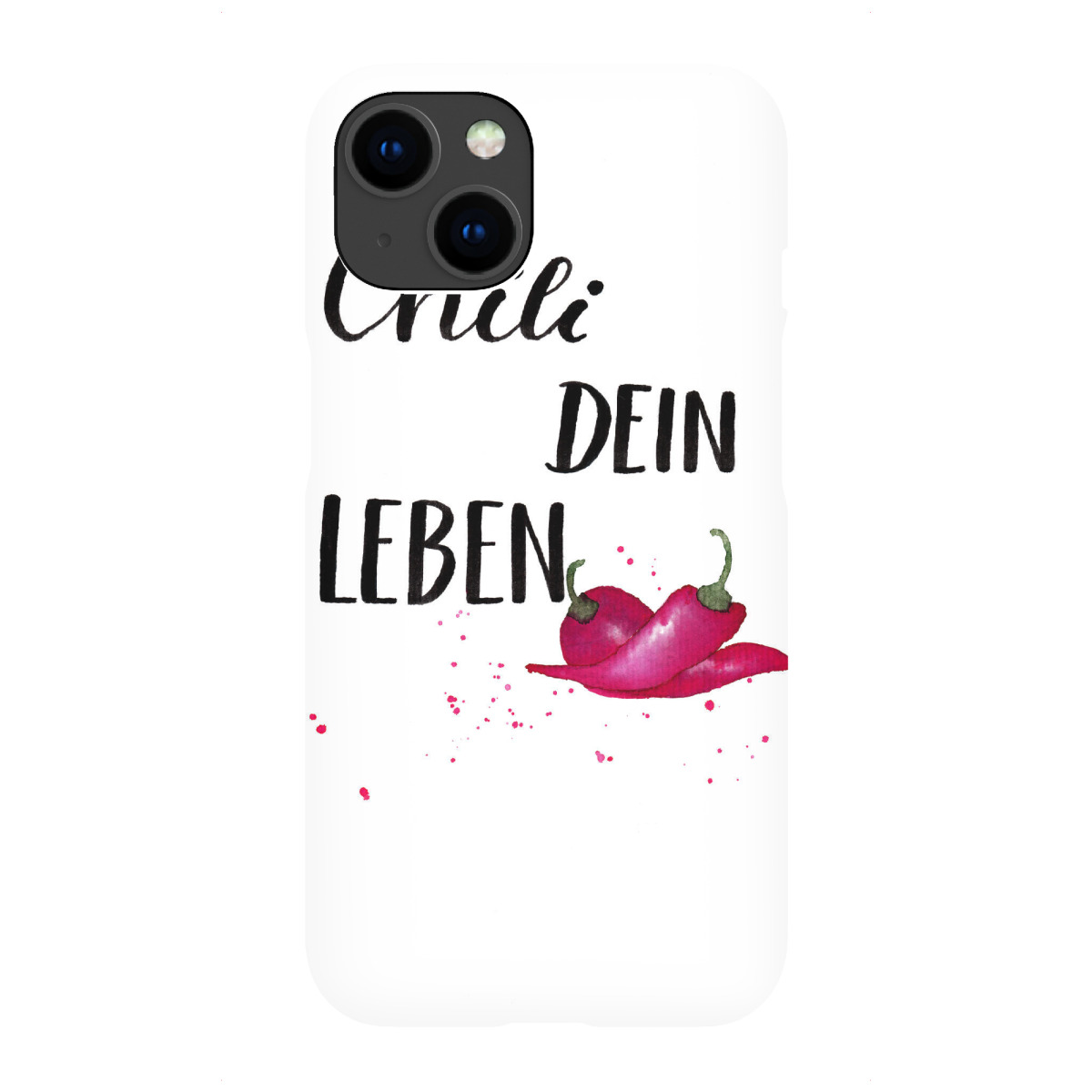 "Chili dein Leben Handlettering"für iPhone - Premium-Case Handyhülle artboxONE