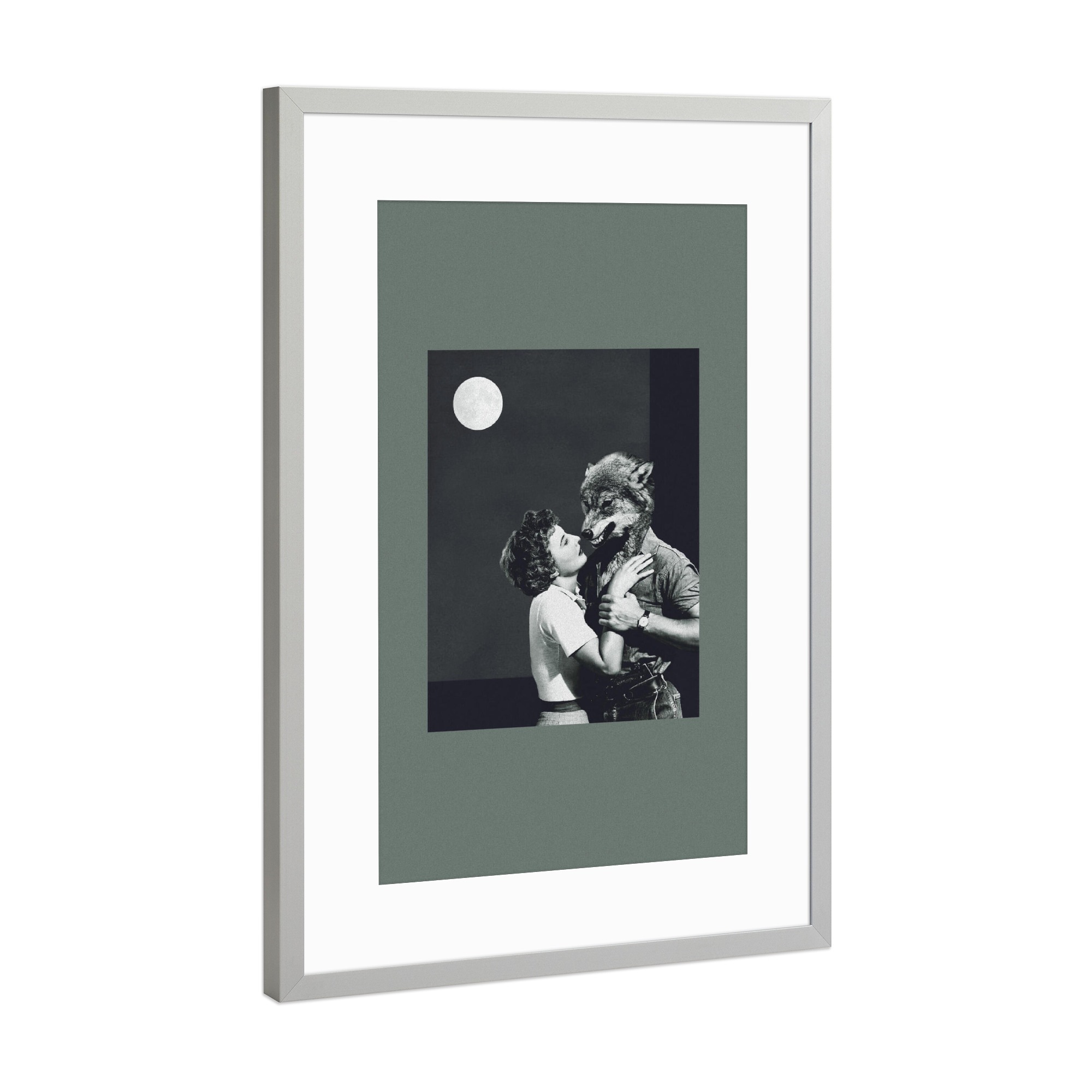 Poster mit Rahmen Silber "You don't look the same" artboxONE - Schwarzweiß,Fiktion