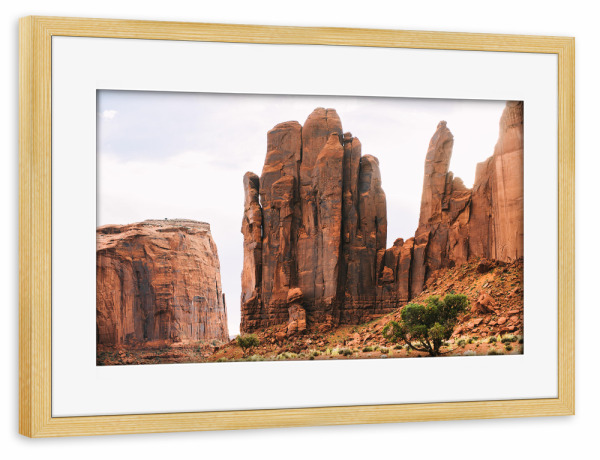 Poster mit Rahmen kiefer "Desert cliffs" artboxONE - Natur