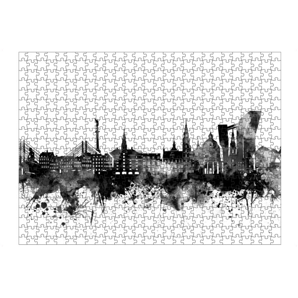 artboxONE Puzzle "Copenhagen skyline black" artboxONE - Städte,Reise,Schwarzweiß,Architektur,Städte / København
