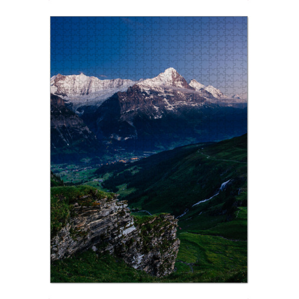 Puzzle Ravensburger "Scenic view from First at dusk" artboxONE - Natur