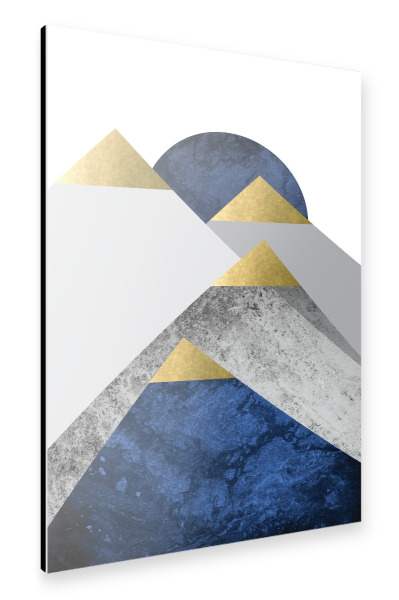 Alu-Dibond "Golden Topped Mountains" 30x20 cm artboxONE