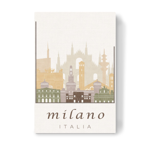 Leinwandbild "Milan rustic skyline" artboxONE - Städte / Mailand,Kartografie - Milan,Milano,Mailand,Italy,Italia,Italien,Skyline,Cityscape,Travel