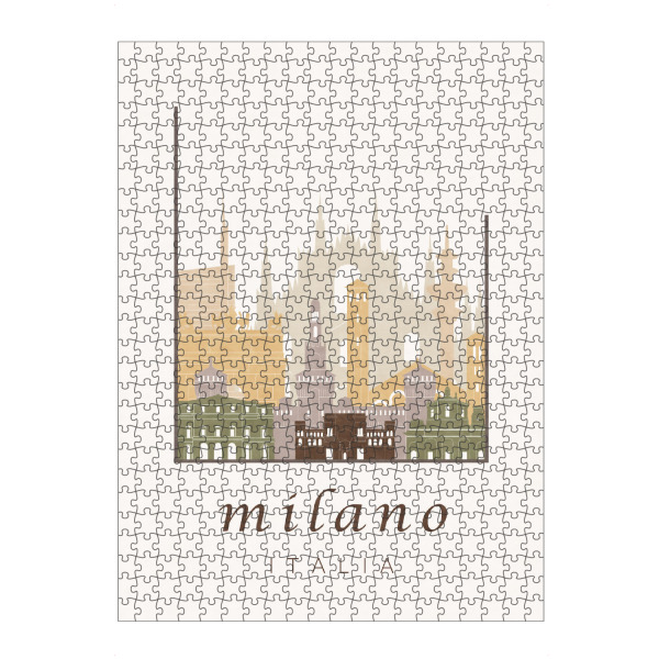 Puzzle Ravensburger "Milan rustic skyline" artboxONE - Städte / Mailand,Kartografie