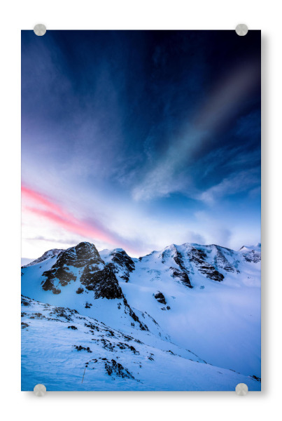 Acrylglasbild "Sunrise panorama of Piz Palu" artboxONE - Natur