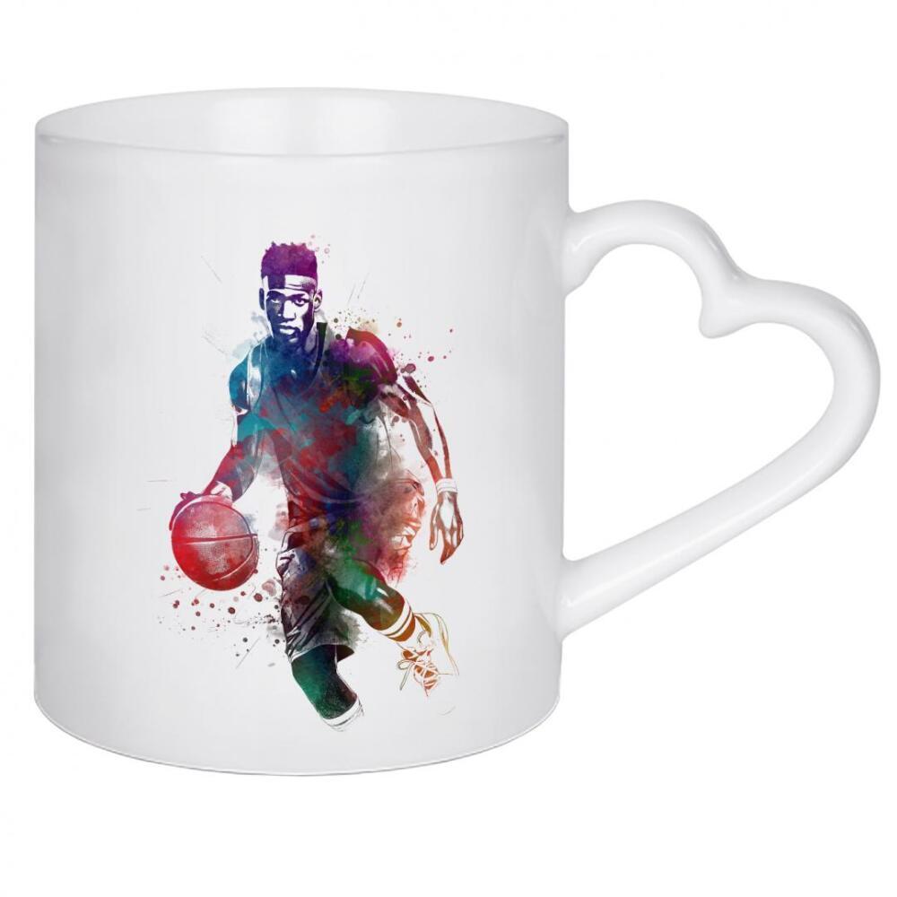 Herztasse "Basketballspieler Sportkunst D" artboxONE - Sport,Sport / Motivation - Korb,Basketball,Basketballspieler,Sport,Grafik,Illustration