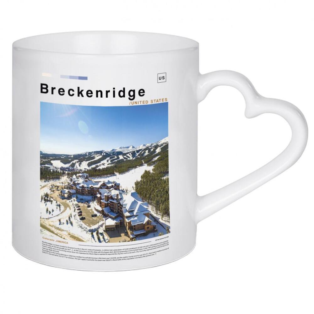 Herztasse "Breckenridge-Zeitungscover" artboxONE - Städte,Architektur