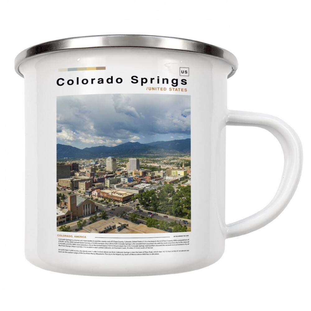 Emaille Tasse "Cover der Zeitung Colorado Springs" artboxONE - Städte,Architektur