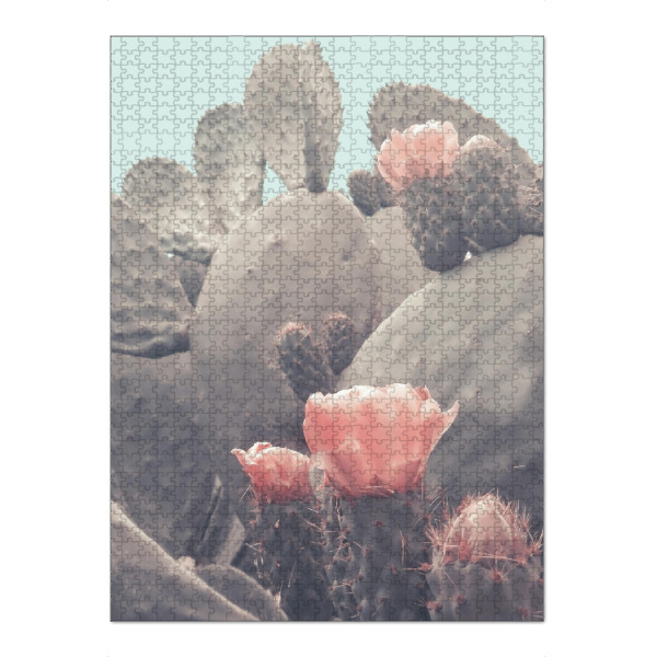 Puzzle Ravensburger "Floral Cactus" artboxONE - Natur,Floral - Cactus,Desert,Blossom,Flower,Floral,Pink - Bild cactus