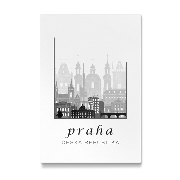 Galerie-Print "Prague skyline black & white" 30x20 cm artboxONE