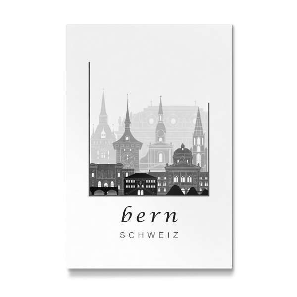 Galerie-Print "Bern skyline black & white" 30x20 cm artboxONE