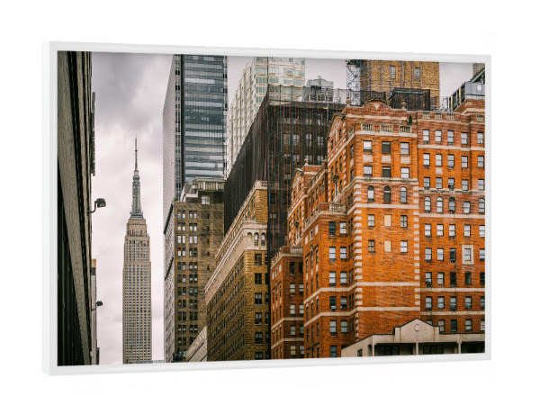Poster mit weißem Rahmen "NYC - USA" artboxONE - Städte / New York,Architektur