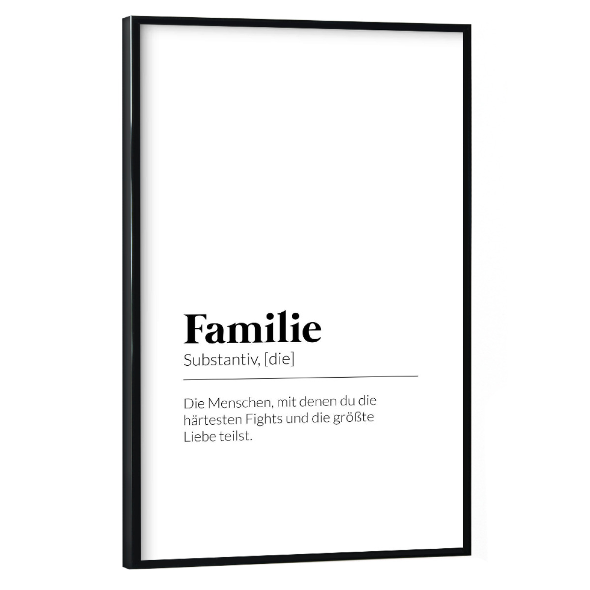 Definition Familie Liebe Als Poster Im Kunststoffrahmen Bei Artboxone Kaufen