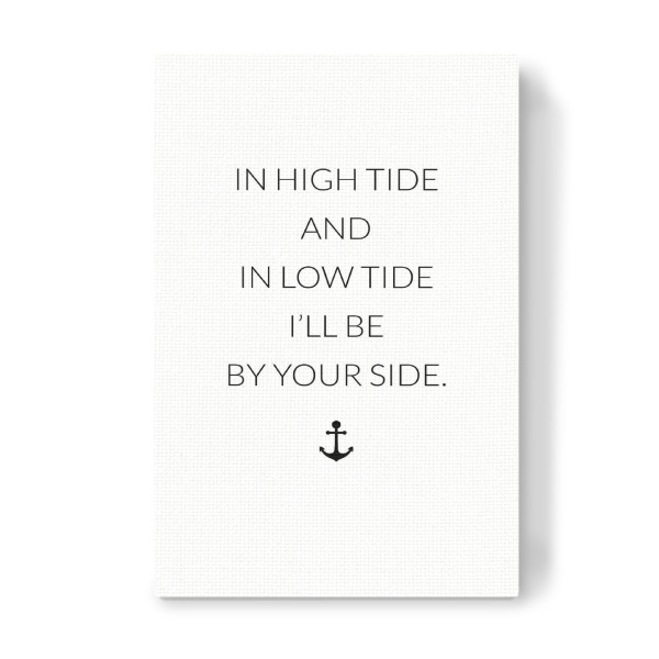 Leinwandbild "Your side" artboxONE - Typografie,Schwarzweiß,Liebe