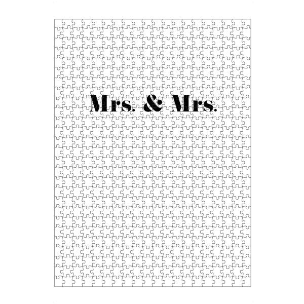 artboxONE Puzzle "Mrs. & Mrs" artboxONE - Typografie,Schwarzweiß,Liebe