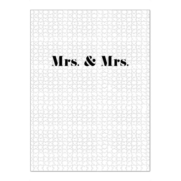 Puzzle Ravensburger "Mrs. & Mrs" artboxONE - Typografie,Schwarzweiß,Liebe