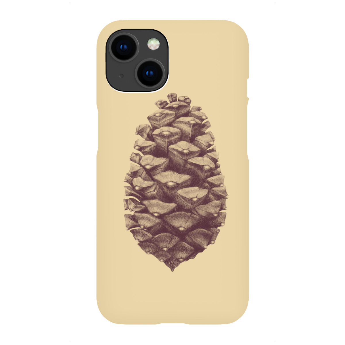 "Beautiful pine cone yellow"für iPhone - Premium-Case Handyhülle artboxONE