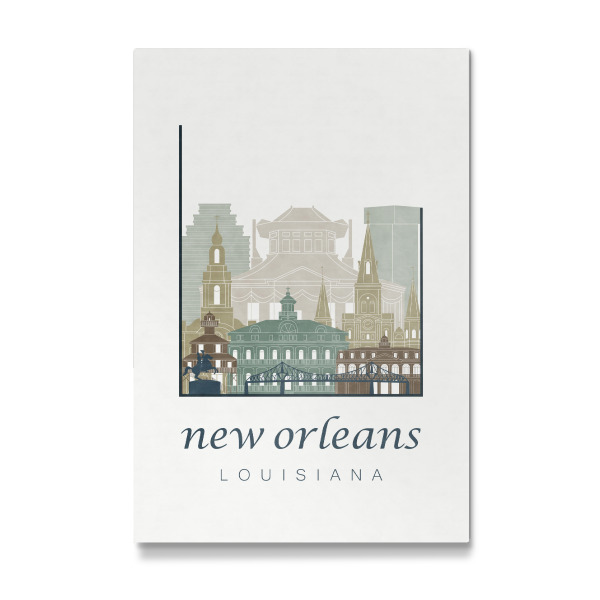 Galerie-Print "New Orleans skyline light blue" 30x20 cm artboxONE
